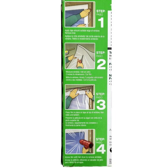 New Shrink Film Insulation Kits Winter Wrap 5 Windows 62"x 210" Duck 2 Boxes - Picture 4 of 5